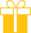 Digital png illustration of yellow present on transparent background