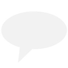 Wall Mural - digital png illustration of white speech bubble on transparent background