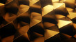 Shimmering gold triangles reflect light and luxury. Luxurious background