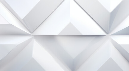 Canvas Print - Gleaming silver geometric shapes with soft lighting. Modern abstract widescreen background wallpaper.