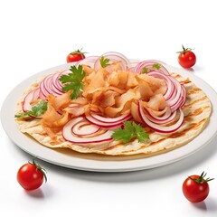 Canvas Print - Kebab Served on Tortilla w Tomato