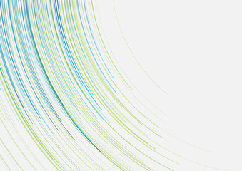 Wall Mural - Blue green minimal tech wavy lines abstract futuristic background. Vector digital art design