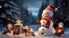Beautiful Fairytale Winter New Year Background.