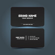 abstract black and white color business card template vector design
