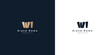WI Letters vector logo design