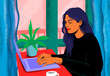 © Science RF - Woman using laptop, illustration