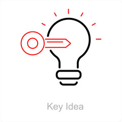 Key Idea and idea icon concept 