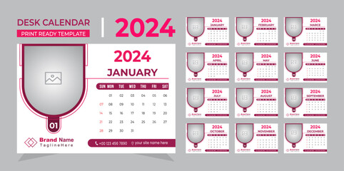 creative professional 2024 calendar template design set