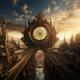 Fototapeta Big Ben - Horological Metropolis: Timepieces Towering the Urban Landscape in Harmony