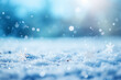 Beautiful and romantic winter background with snowdriff, snowflafe and light bokeh in snowing day