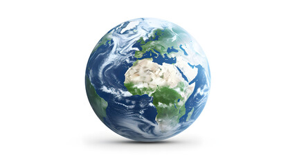 earth planet isolated on white background