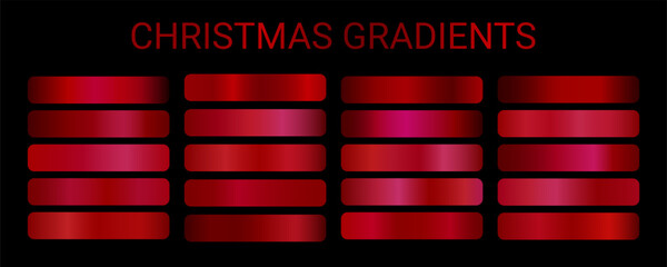 Wall Mural - christmas backgrounds red vector. red color gradients palette set for christmas holiday banners, wal