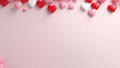 Walentynkowe abstrakcyjne pastelowe tło dla zakochanych par - miłość w powietrzu pełna serc.  Wzór do projektu baneru