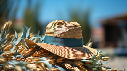 Wall Mural - hat on a tree HD 8K wallpaper Stock Photographic Image 