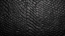 High Quality Textured Black Snake Skin