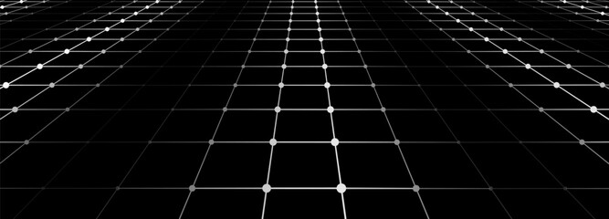 Fototapete - vector perspective grid. abstract gradient wave of lines. big data. digital background. futuristic v