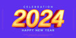 © Lavanart89 - New year banner holiday celebration with 2024 editable numbers with blue background