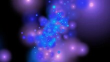 Blue Hypnotic Rings Particles Motion Background