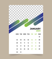 2024 vector calendar design 