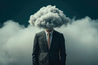 © graja - Businessman with head in the clouds