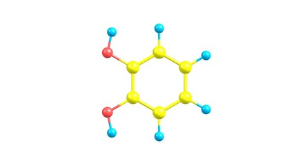 Wall Mural - Catechol molecule rotating video Full HD