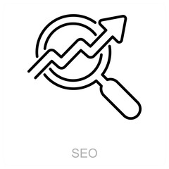 Sticker - SEO and research icon concept