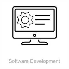 software development and developer icon concept