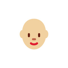 Sticker - Man: Medium-Light Skin Tone, Bald