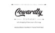 © Jaska - Cowardly Vintage decorative font. Lettering design in retro style with label. Perfect for alcohol labels, logos, shops and many other.