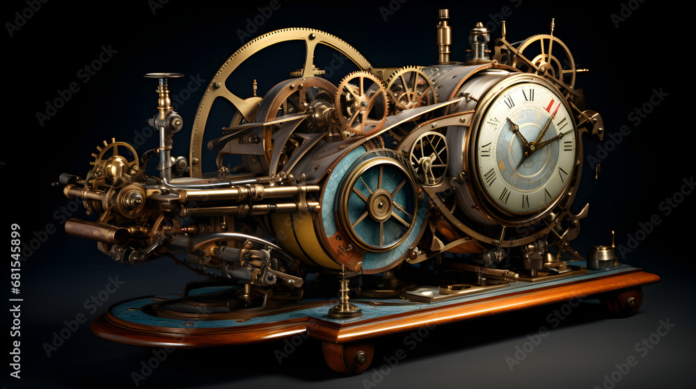 antique time travel machine. old time machine. time machine of the ...