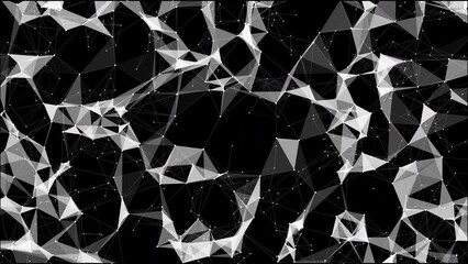 Wall Mural - 4k white plexus abstract pattern background