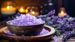 © Hryhor Denys - Lavender culinary salt. Beauty procedures and relaxation in beauty salons.
