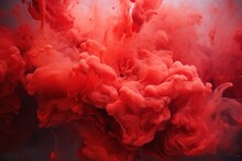  A Close Up Of A Red Substance On A Black Background That Looks Like It Has A Lot Of Smoke Coming Out Of The Top Of The Bottom Of The Image.