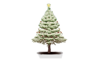 Giant everest vintage christmas tree with white background instant download