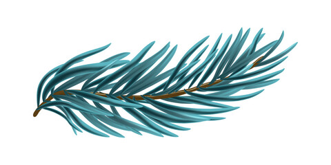 Wall Mural - Blue Christmas Fir Branch