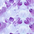 © Artlu - Purple abstract  flowers seamless pattern, original hand drawn, impressionism style, color texture, brush strokes of paint,  art background.