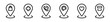 Location pointer vector icons. Map markers collection. Home, shop, hospital, call, location pointers.