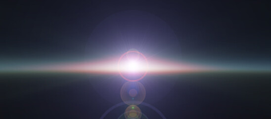 Wall Mural - sunrise from space aurora, 3d rendering