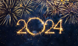 Fototapeta Łazienka - Beautiful template for New Year 2024