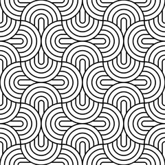 Wall Mural - geometric seamless pattern. repeating abstract background. geometry tileable. repeated cool black li
