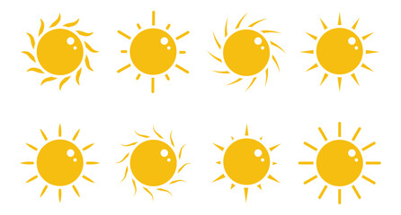 Wall Mural - Cute sun vector illustration. Cartoon style.