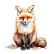fox cute dog cartoon dog watercolor transparent background