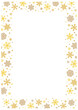 © athikom - gold snow snowflake frame winter holiday season celebrate christmas sparkling beautiful luxury vector illustration graphic design banner border poster