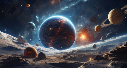 Wall Mural - get lost in the wonders of the universe with this creative prompt, featuring a range of styles and v