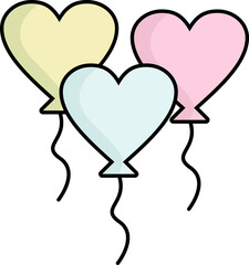 Poster - 3 love balloon illustration