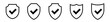 © Oleksii Bezrodnii - Icon shield line check mark. Protection secure tick vector sign. Security and privacy symbol.