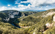 Ardèche Gorges in Fall - Panoramic View