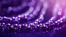 Beads Border Purple Wallpaper Background