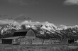 Moulton Barn in the Grand Teton National Park in Black and White