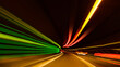 Lichtmalerei mit der Kamera, abstrakte Langzeitbelichtung in deinem Autobahntunnel.
